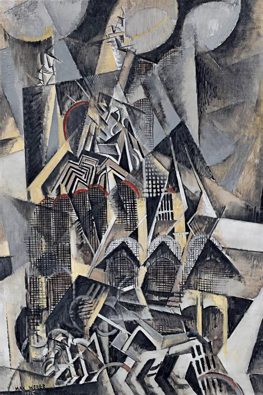Stazione Terminale 'Grand Central' di Max Weber, opera cubista del 1915.