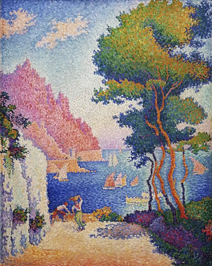 Capo di Noli, opera di Paul Signac, rappresenta una tranquilla scena costiera.