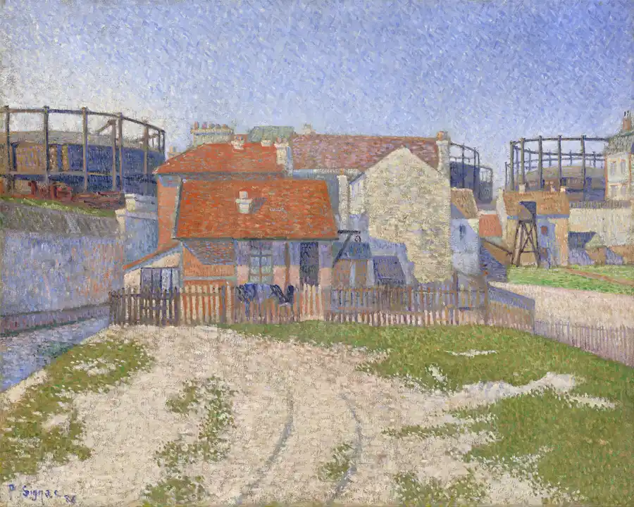 Gasometri a Clichy di Paul Signac, opera d'arte post-impressionista.