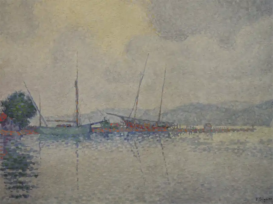 Porto di Saint Tropez dopo la tempesta, opera di Paul Signac.