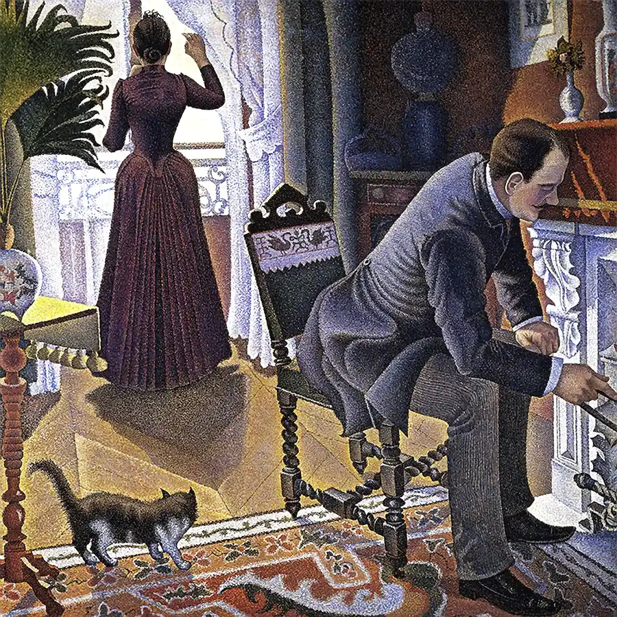 Domenica di Paul Signac, un capolavoro del Puntinismo.