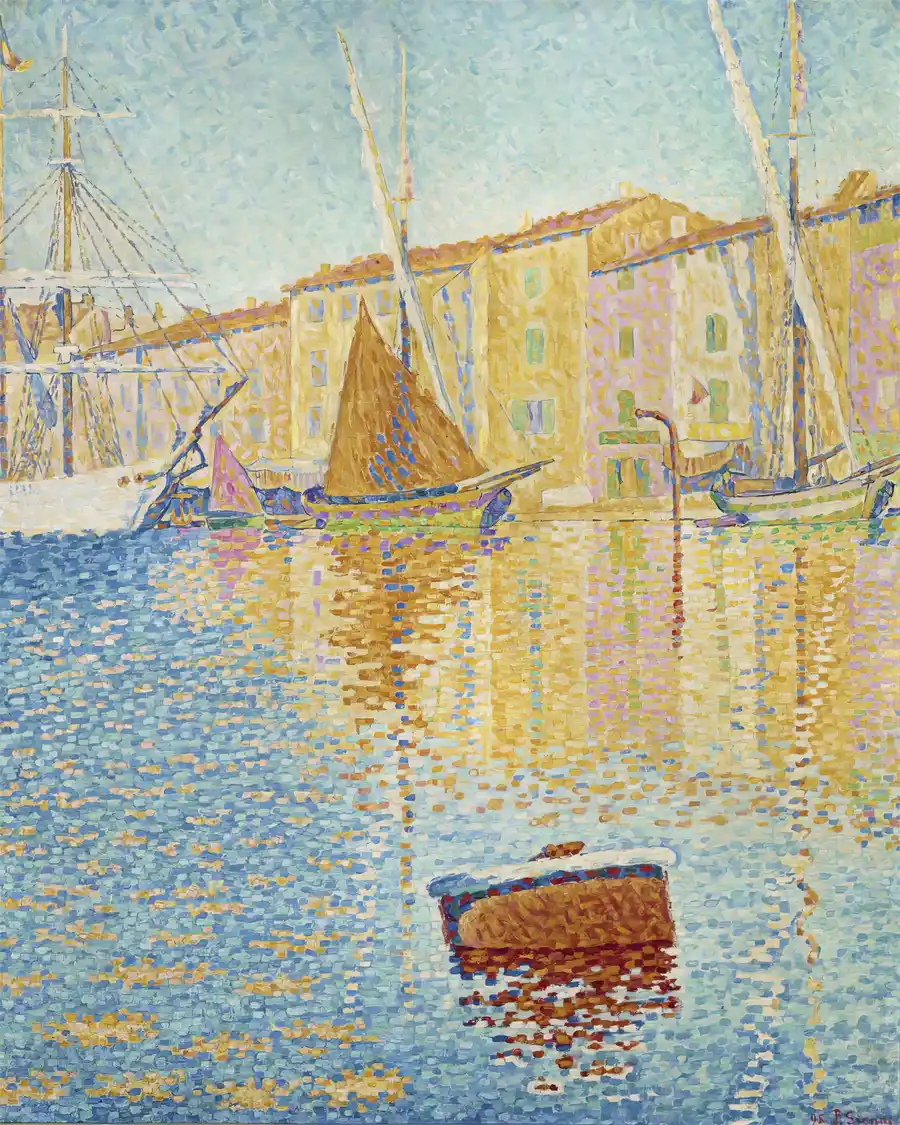 Riproduzione de Il Boe Rosso, Saint Tropez di Paul Signac.