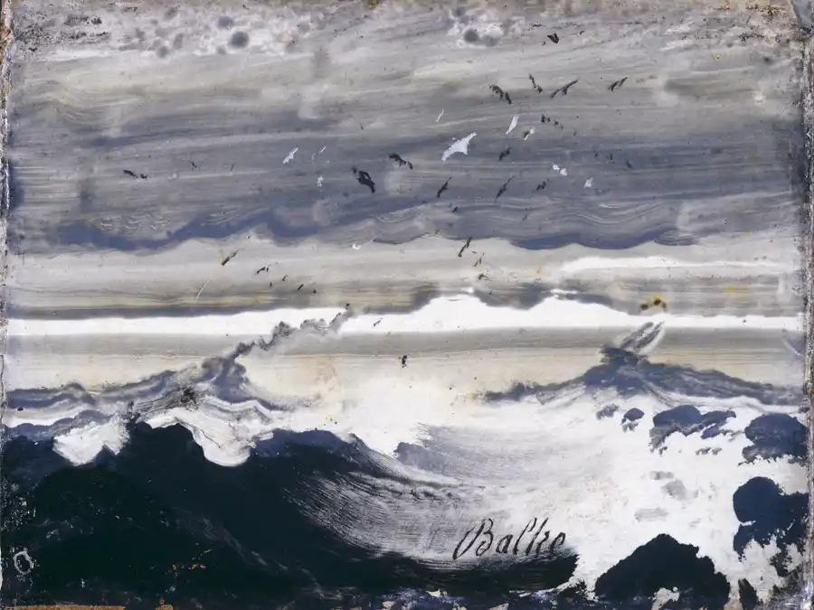 Riproduzione di Mare Tempestoso di Peder Balke, rappresentazione di un mare in tempesta.