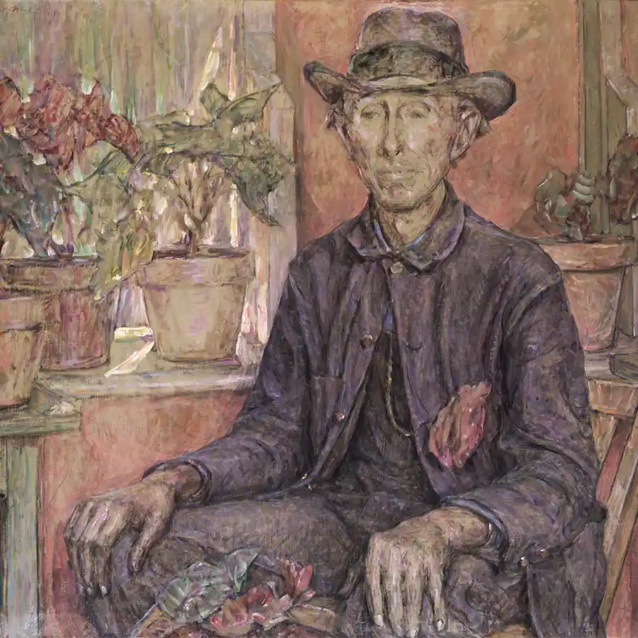 Riproduzione de Il Giardiniere Anziano di Robert Lewis Reid.