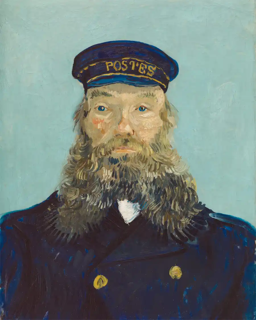 Ritratto del postino Roulin, opera di Vincent van Gogh.