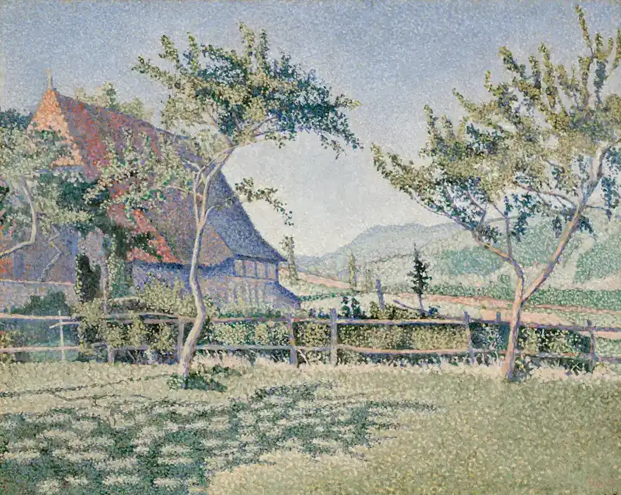 Castello di Comblat, opera di Paul Signac, paesaggio rurale.