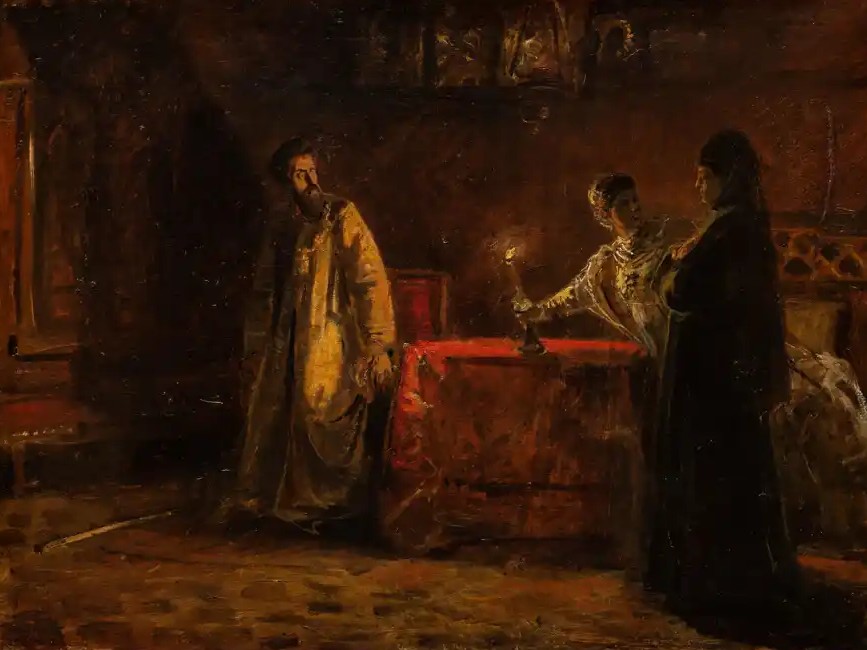Dipinto di Lo Zar Boris e la Regina Marta di Nikolai Ge.