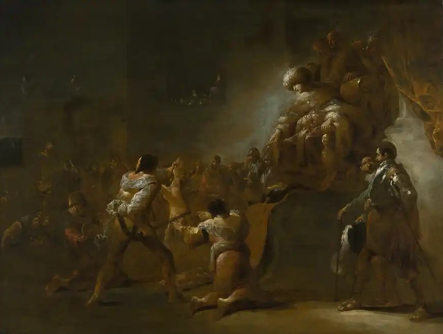 Il Giudizio di Salomone di Leonaert Bramer, rappresentazione drammatica.