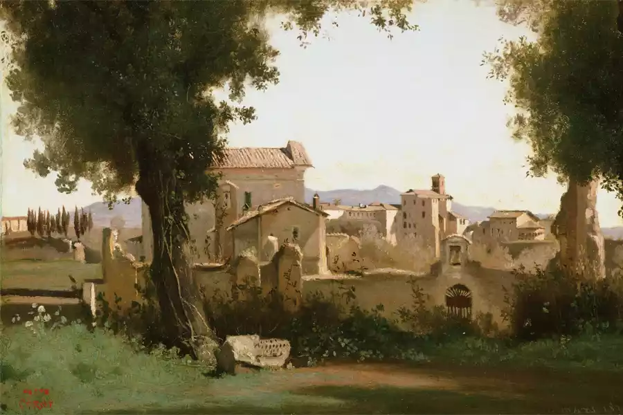 Vista dai Giardini Farnese di Camille Corot