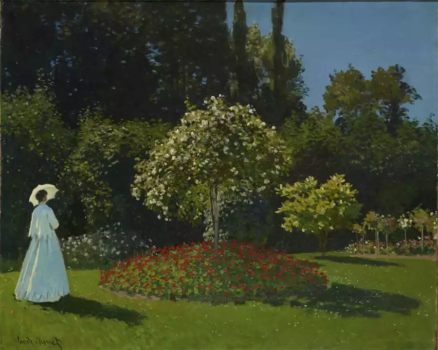Jeanne-Marguerite Lecadre in de Tuin door Claude Monet