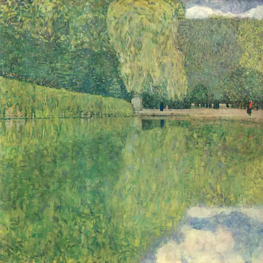 Afbeelding van het Park van Schönbrunn, geschilderd door Gustav Klimt.