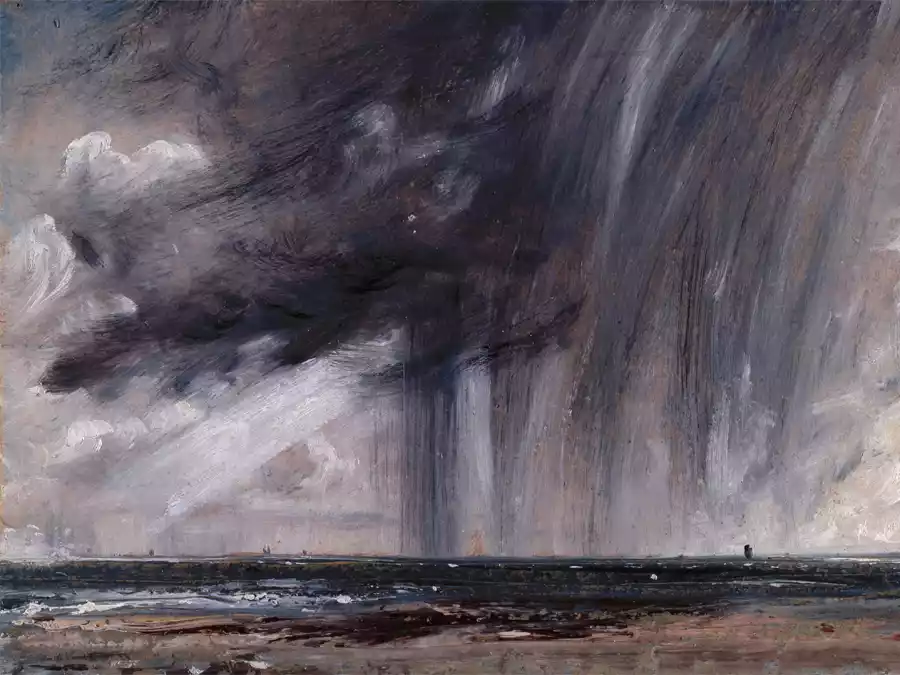 Storm over de Zee van John Constable, een meesterwerk van romantische kunst.