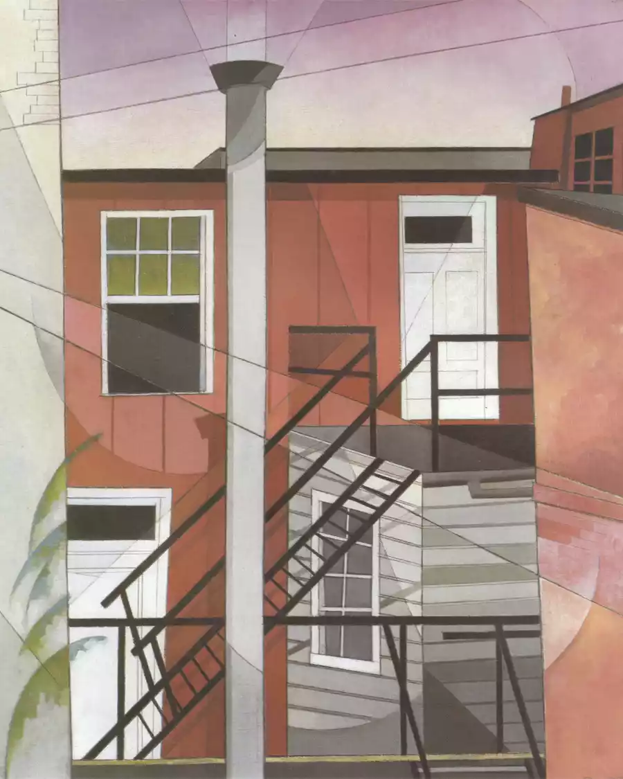 Afbeelding van het kunstwerk 'Moderne Gemakken' door Charles Demuth.