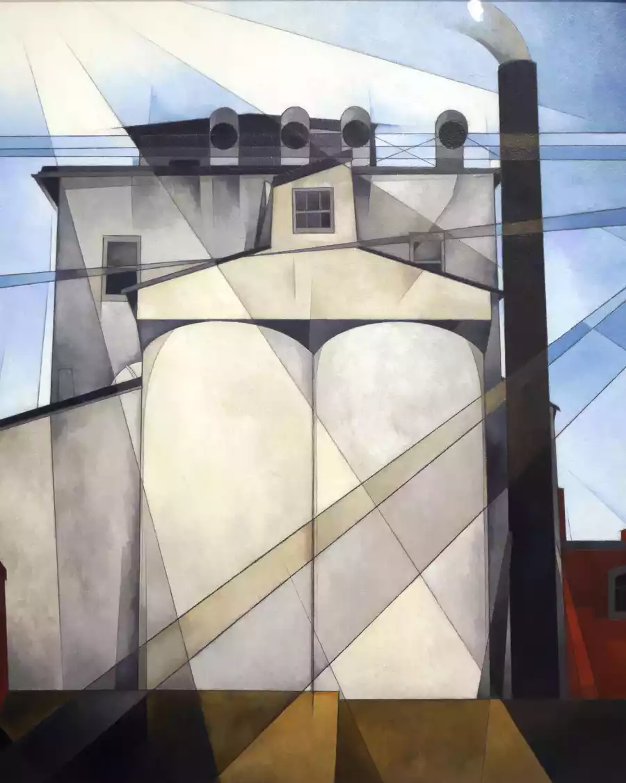 Afbeelding van 'Mijn Egypte', een kunstwerk van Charles Demuth.
