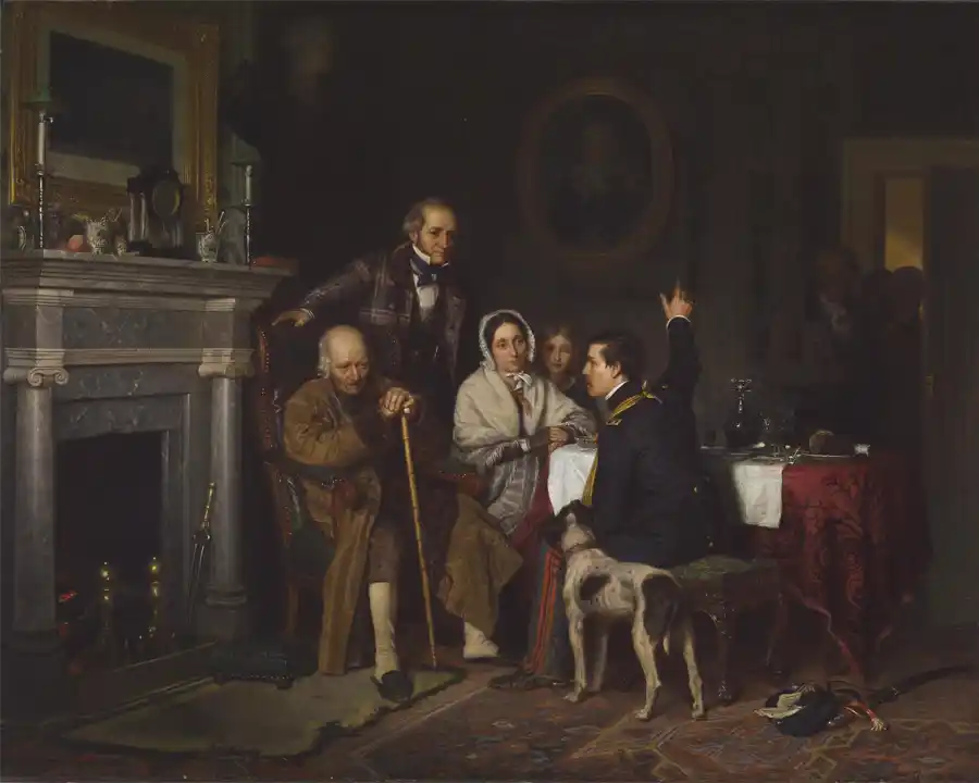 Oude 76 en Jonge 48 - een schilderij van Richard Caton Woodville Sr.