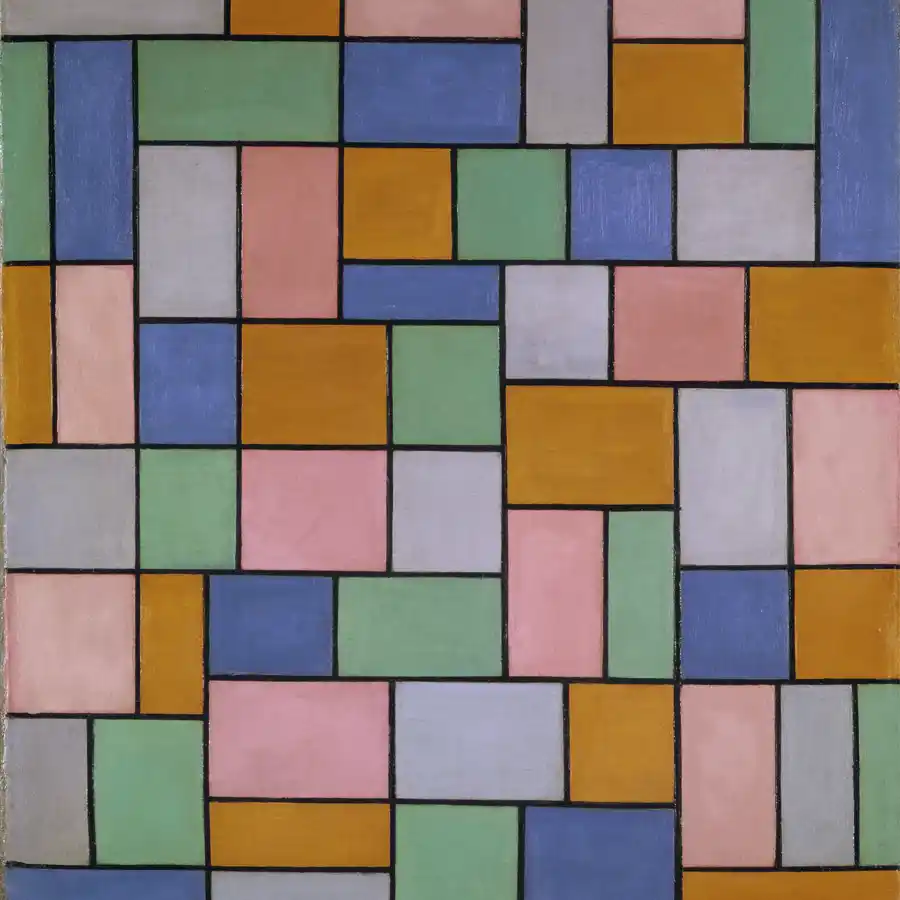 Afbeelding van 'Compositie in Dissonanties' door Theo van Doesburg.