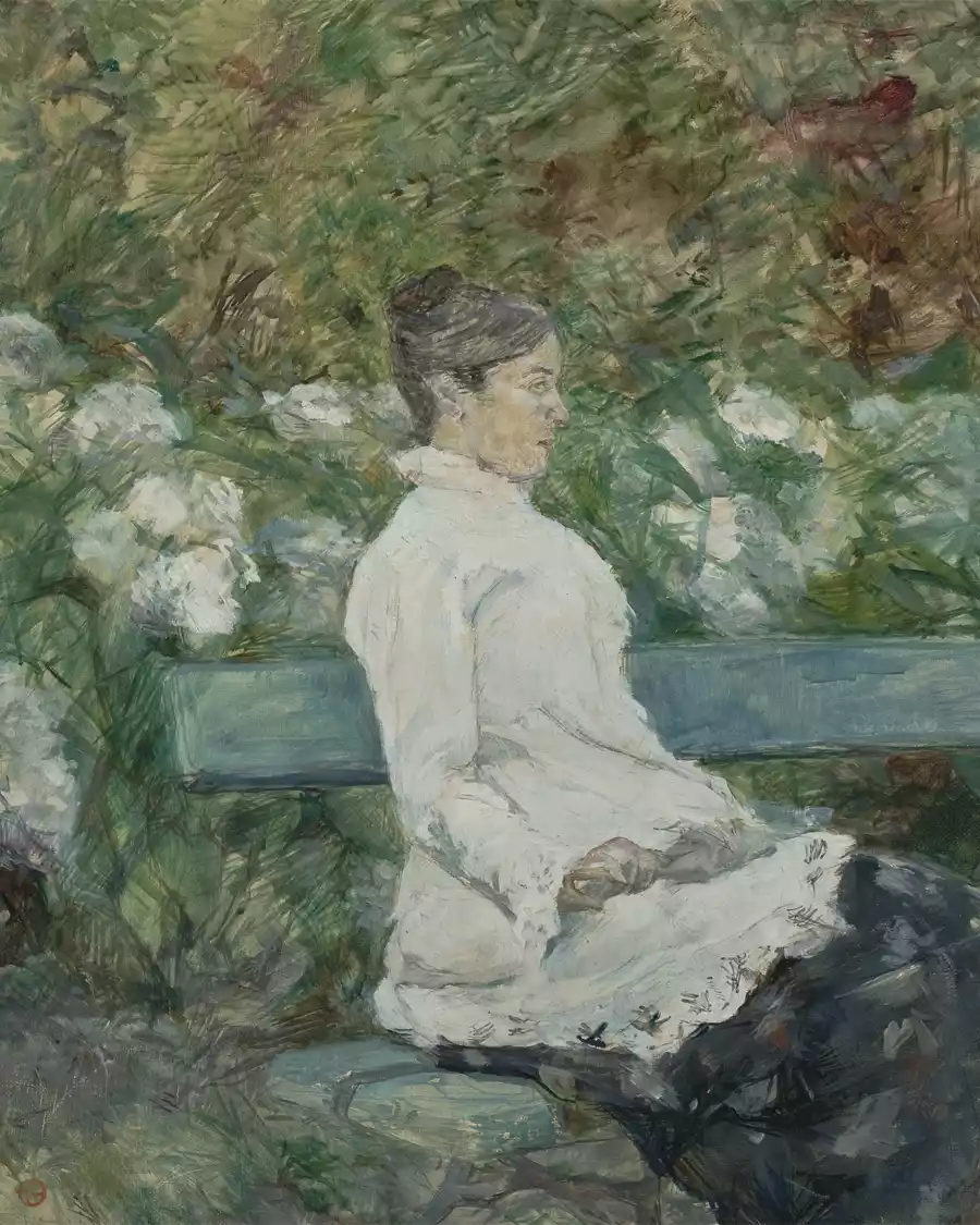 Portrait of Madame la Comtesse A. de Toulouse Loutrec by Henri de Toulouse-Lautrec.